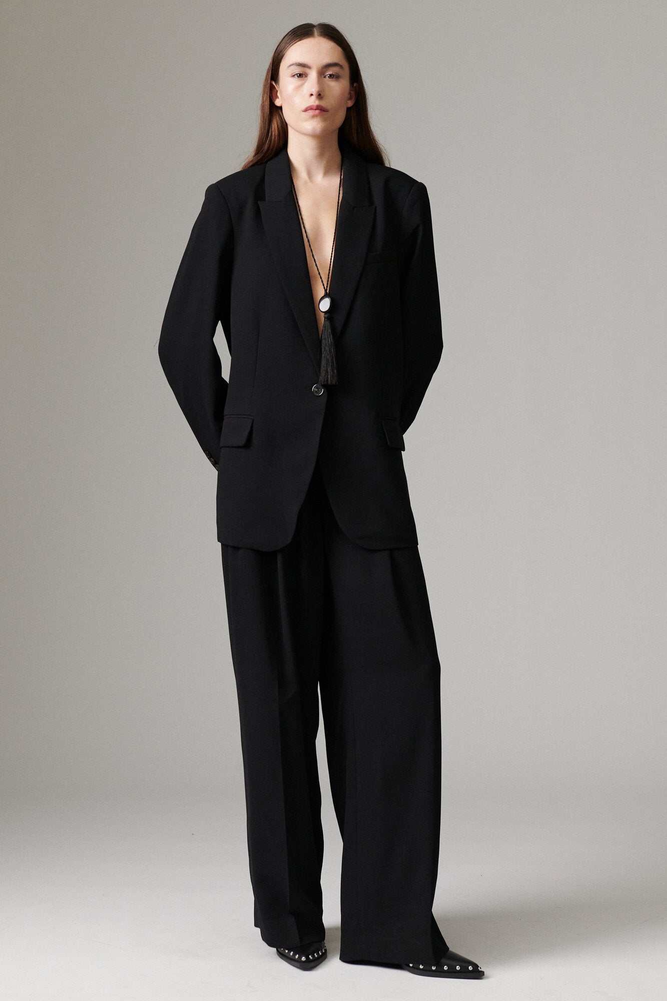 Elton Classic Gab blazer - sort